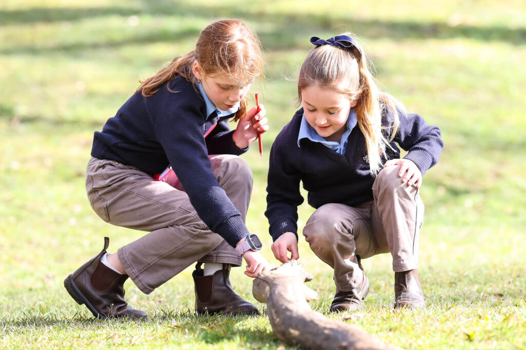 Tudor House students learning outdoors