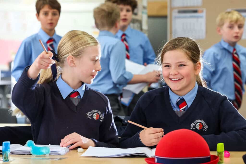 Tudor House students learning in the classroom academics