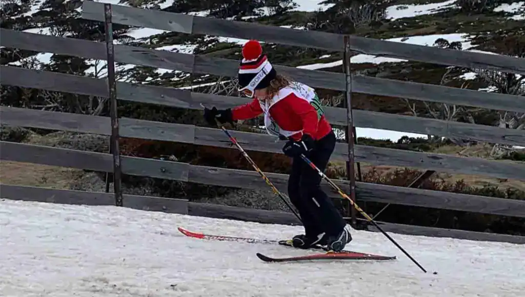 Tudor student competing in cross country skiing